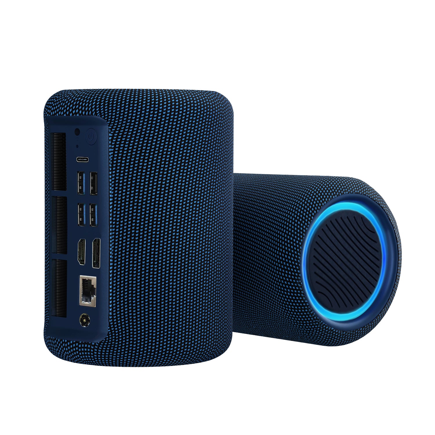 Mini PC – Speaker Design  | AMD Ryzen5 7640HS (16GB DDR5 + 512GB NVMe) | Wi-Fi 6 | Full-Featured Type-C/HDMI/DP| 4K Triple Display Output – Supports Triple Monitors | Compact Desktop PC with High-Quality Audio & High Performance Pre-installed
