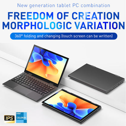 2-in-1 Laptop, 2K Touchscreen 11" FHD Notebook, 12th Gen N95 CPU(Up to 3.4Ghz), 16GB DDR5 RAM, 512GB SSD, Windows 11 Pro丨360° Flip Screen丨WIFI丨BacklitKeyboard丨TypeC