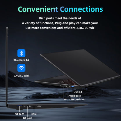 Fsjun 15.6" Laptop Computer, Intel i7-8750H, 32GB RAM, 512GB SSD, FHD IPS Display, (Win 11 Pro + Office 2024), Fingerprint