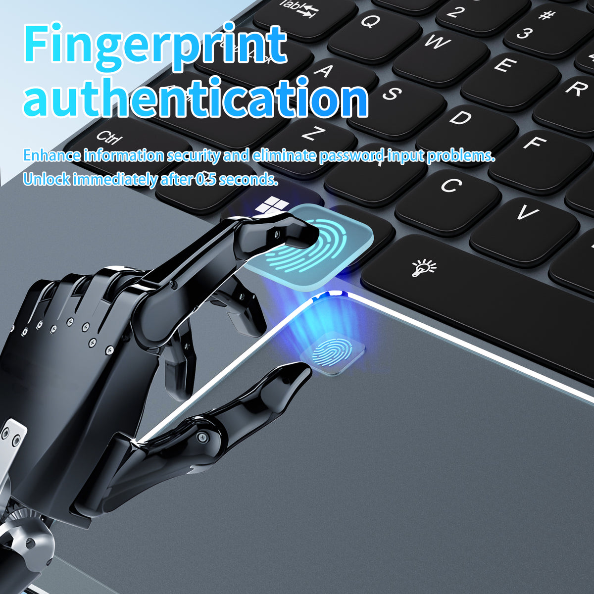 Fsjun 14.1" Laptop Computer, 2K IPS Display, 16GB DDR4 RAM, 512GB SSD,N5105 Quad-Core Processor,Win 11 Pro&office2019, Fingerprint Reader, Backlit Keyboard, Portable Laptop for Students, Business