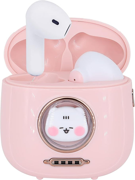 FSJUN Wireless Earbuds BT 5.1 In-Ear with Cute Cat Bag Charging Case, Type-C Charging, ENC Noise Reduction, Dual Microphones, Fingerprint Touch, Auto Pairing - Gift for Girls