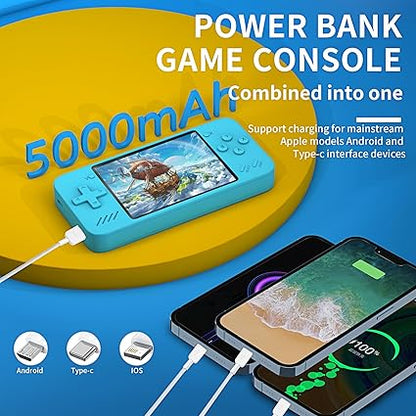 Retro Handheld Game Console Gifts for Kids and Adults, Built in 600 Classic FC Video Games, 3.5-Inch 5000mAh Rechargeable Portable Mini Game Player with 2 Gamepads, Support TV Out & Two Players