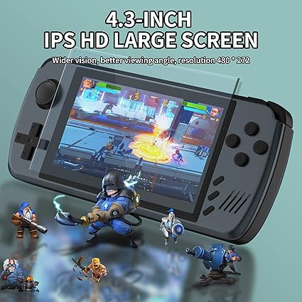 Open Source Handheld Game Console - 4.3 Inch IPS HD Retro Game Console with ATM7051 Quad Core ARM CORTEX-A9 CPU, Classic Video Games, Multi-Emulator Support, HD Output, and TF Card Expansion