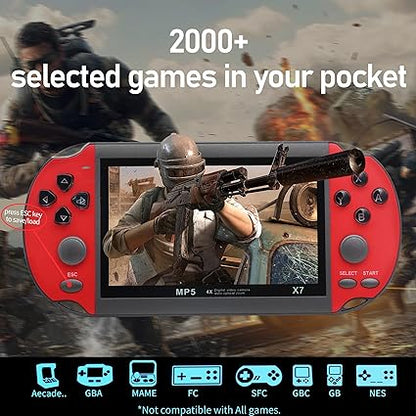 FSJUN Handheld Game Consoles Built in Free Games 8GB RAM 4.3 Inch Screen Double Rocker,Support TV Output,Music/Movie/Camera Audio and Video MP3,MP4, MP5, Birthday Gift for Kids