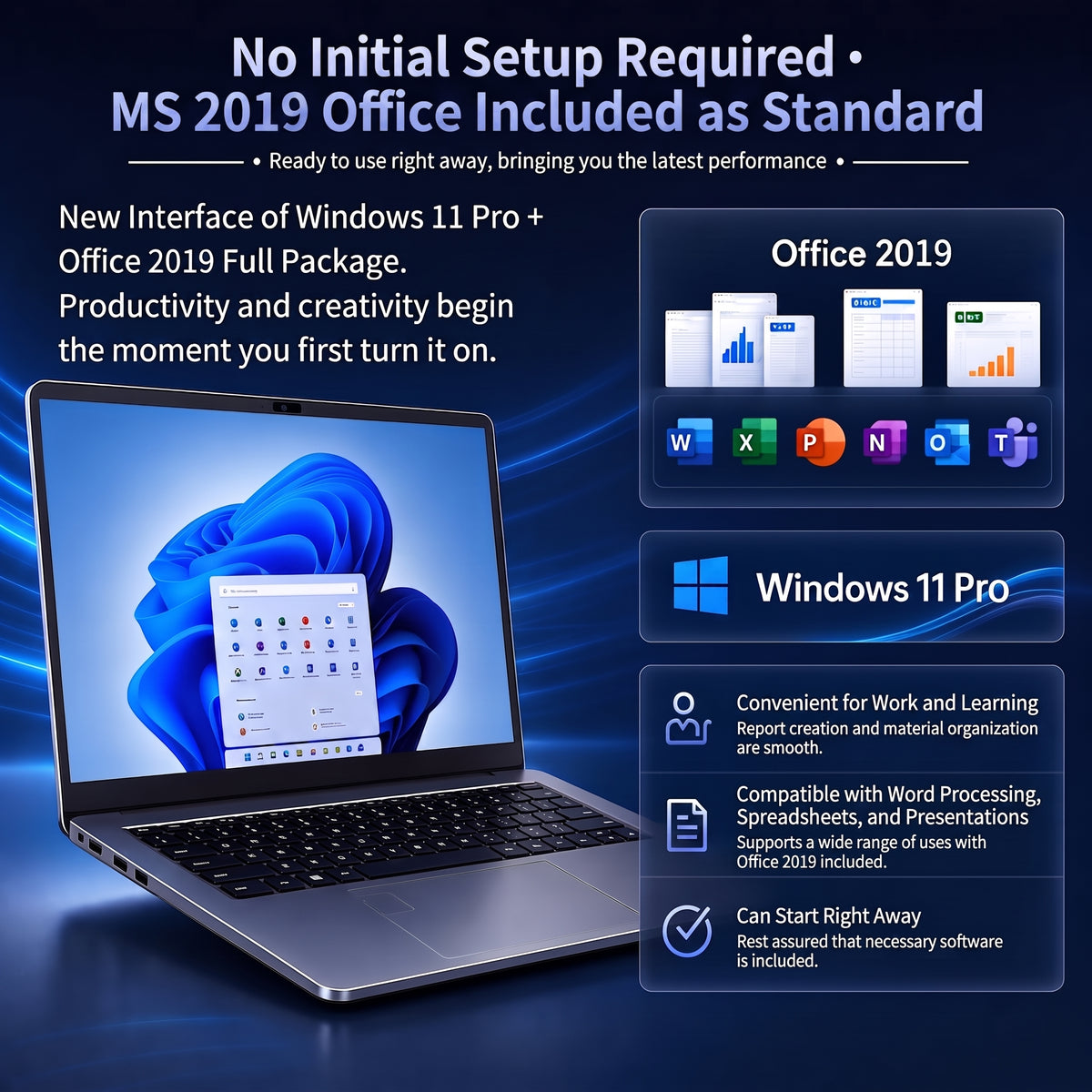 Fsjun 15.6" Laptop Computer, Intel i7-8750H, 32GB RAM, 512GB SSD, FHD IPS Display, (Win 11 Pro + Office 2024), Fingerprint